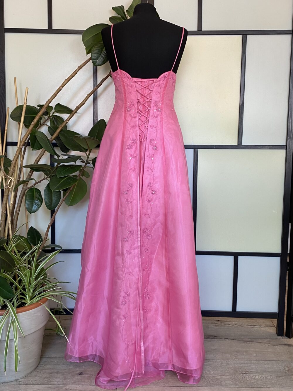 Różówa suknia maxi roz.S/M