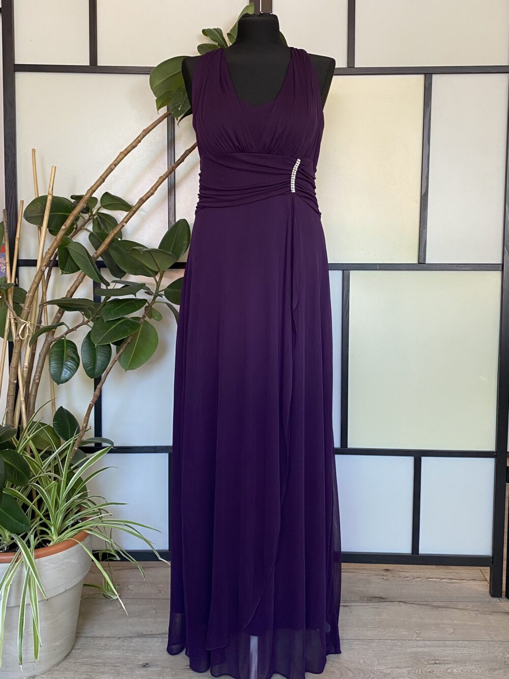 Fioletowa suknia maxi roz.M/L