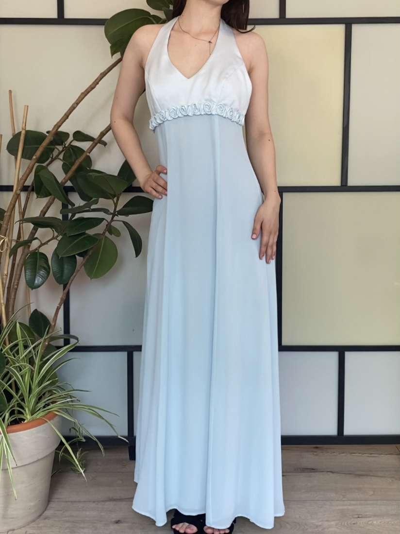 Błekitna zwiewna suknia roz.XS