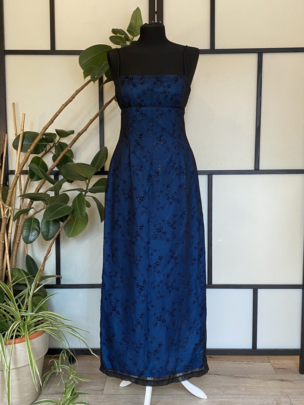 Granatowa suknia maxi roz.S/M